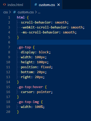 トップへ戻るボタン実装コードcss