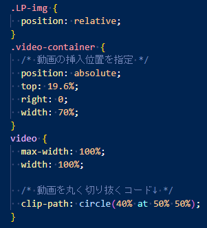 動画挿入コードcss画像